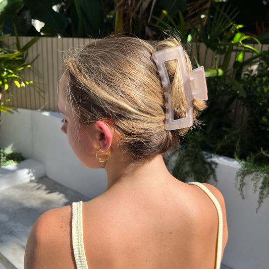 Grace XL Translucent Claw - Blue and Pink