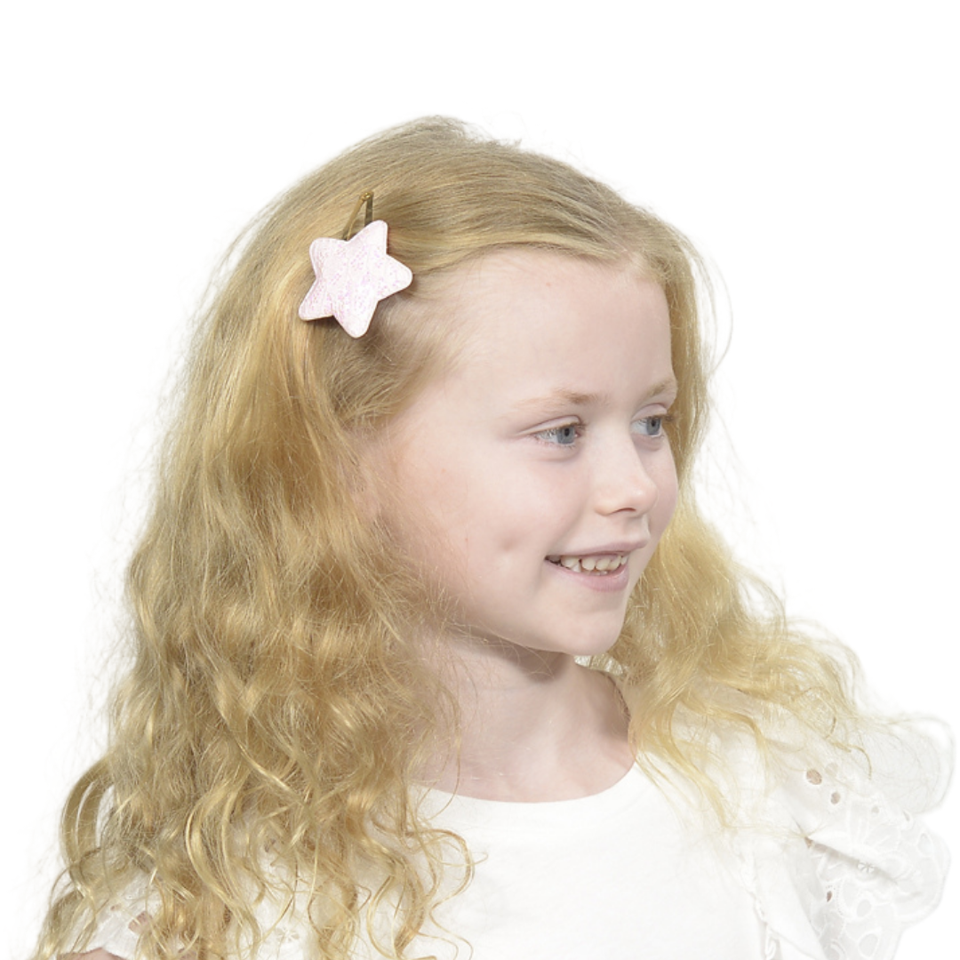 Pink Star Hair Clip - 2 pcs