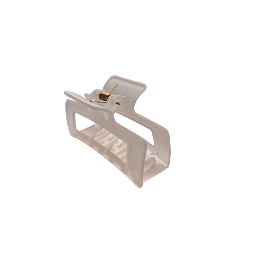 Small Claw Clip - Clear Peach Pink