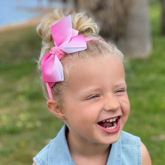 Pink Ombre Bow Headband