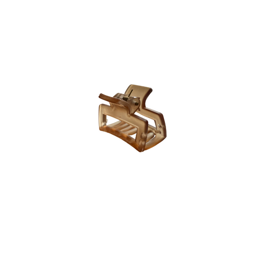 Mini Claw Clip - Clear Brown