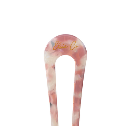 U-Pin - Pink and White Marble