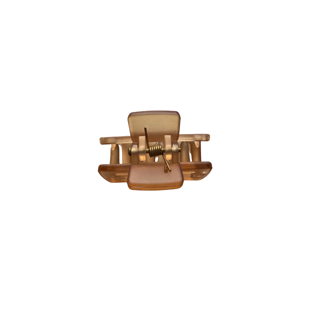 Mini Claw Clip - Clear Brown