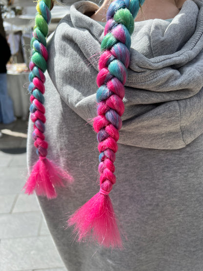 Jumbo Hair Braid (BRRBW004 - Pink Rainbow)