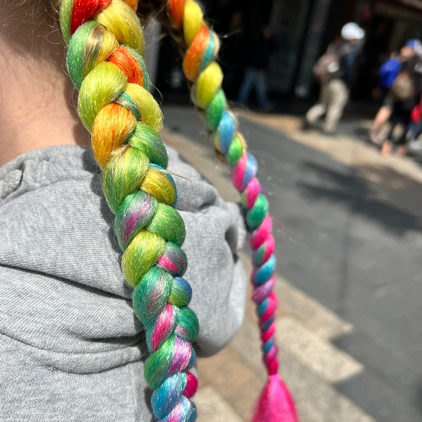 Jumbo Hair Braid (BRRBW004 - Pink Rainbow)