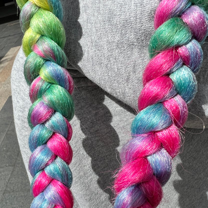 Jumbo Hair Braid (BRRBW004 - Pink Rainbow)