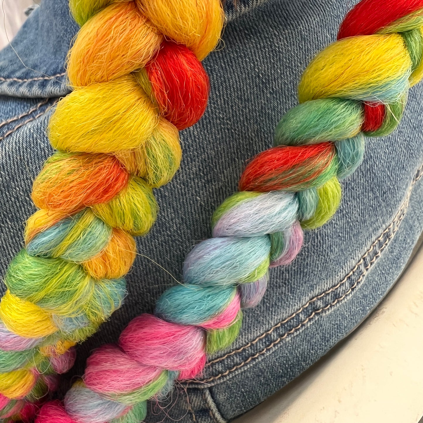 Jumbo Hair Braid (BRRBW004 - Pink Rainbow)