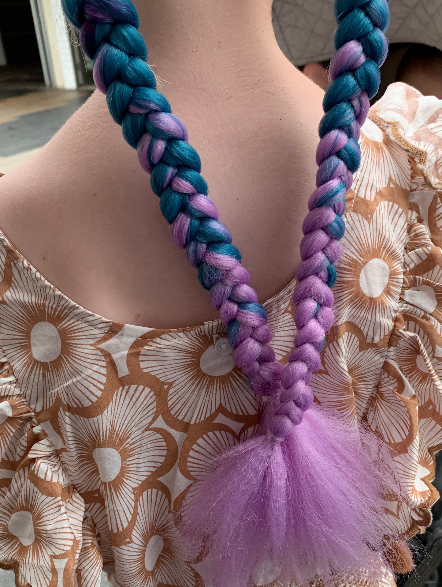 Jumbo Hair Braid (BRTHB001 - Dark Purple, Teal and Lilac)