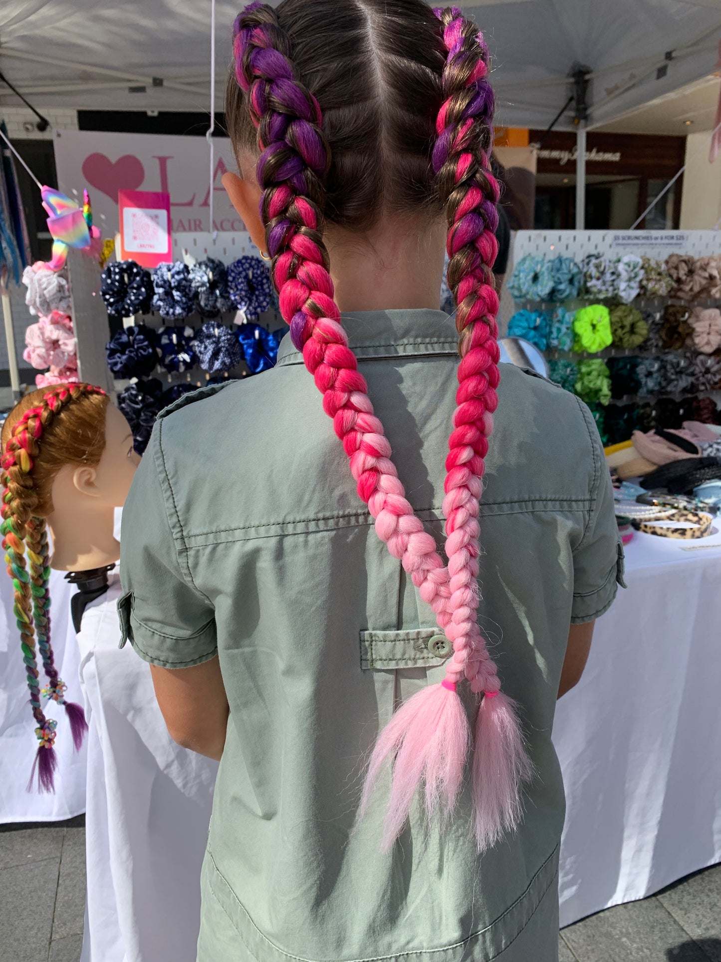 Jumbo Hair Braid (BRTHB002 - Purple, Hot Pink and Pink)