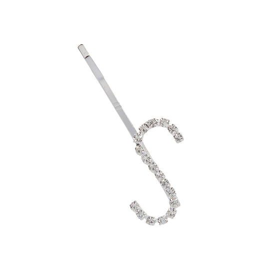 Letter S Bobby Pin - Silver