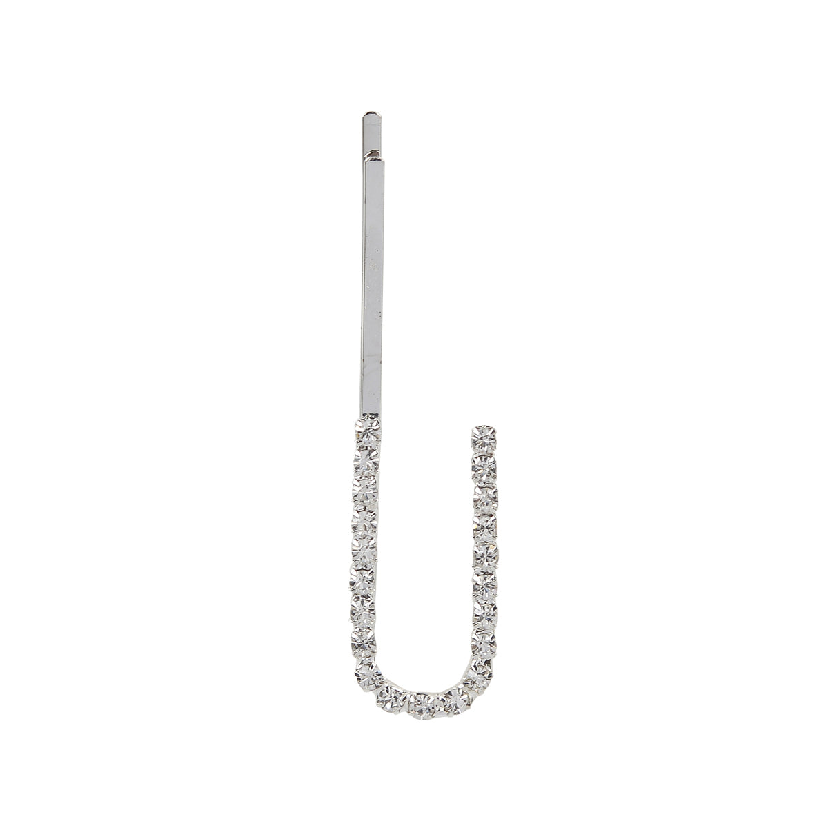 Letter U Bobby Pin - Silver