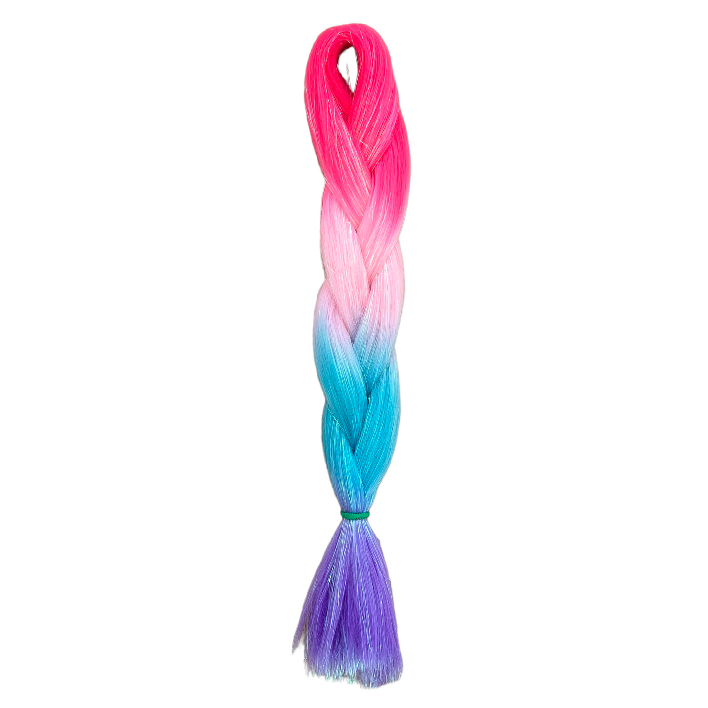 Jumbo Hair Braid (BRFTB002 - Pink, Light pink, Blue, Purple with Tinsel)