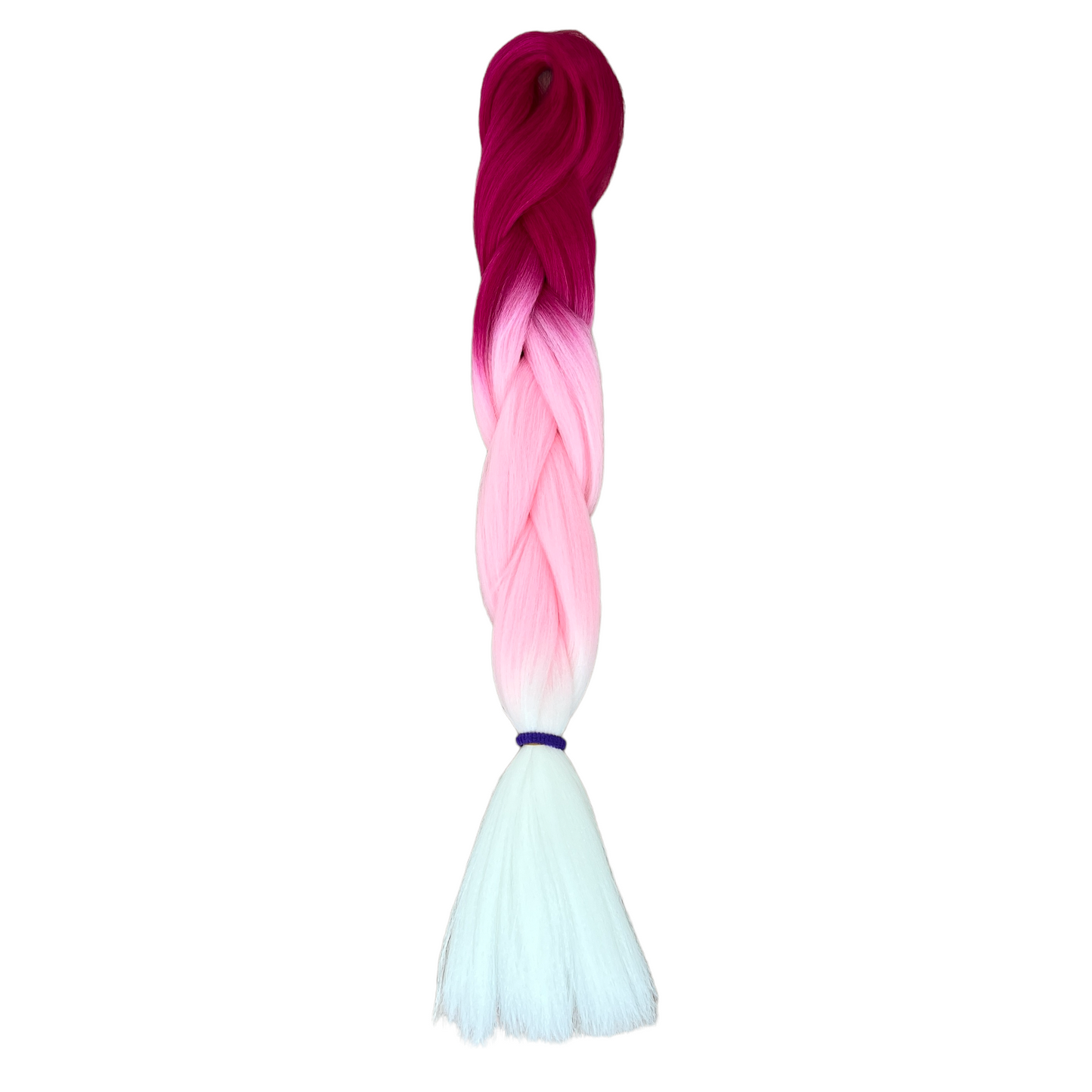 Jumbo Hair Braid (BRTHB009 - Fuchsia, Pink & White)