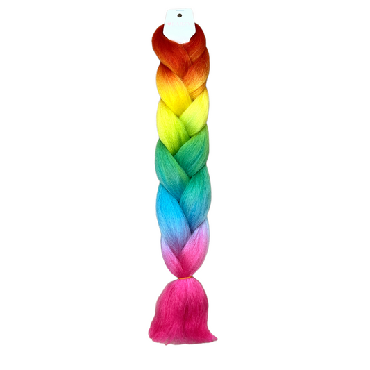 Jumbo Hair Braid (BRRBW004 - Pink Rainbow)