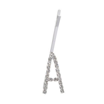 Letter A Bobby Pin - Silver