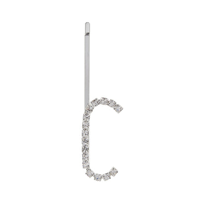 Letter C Bobby Pin - Silver