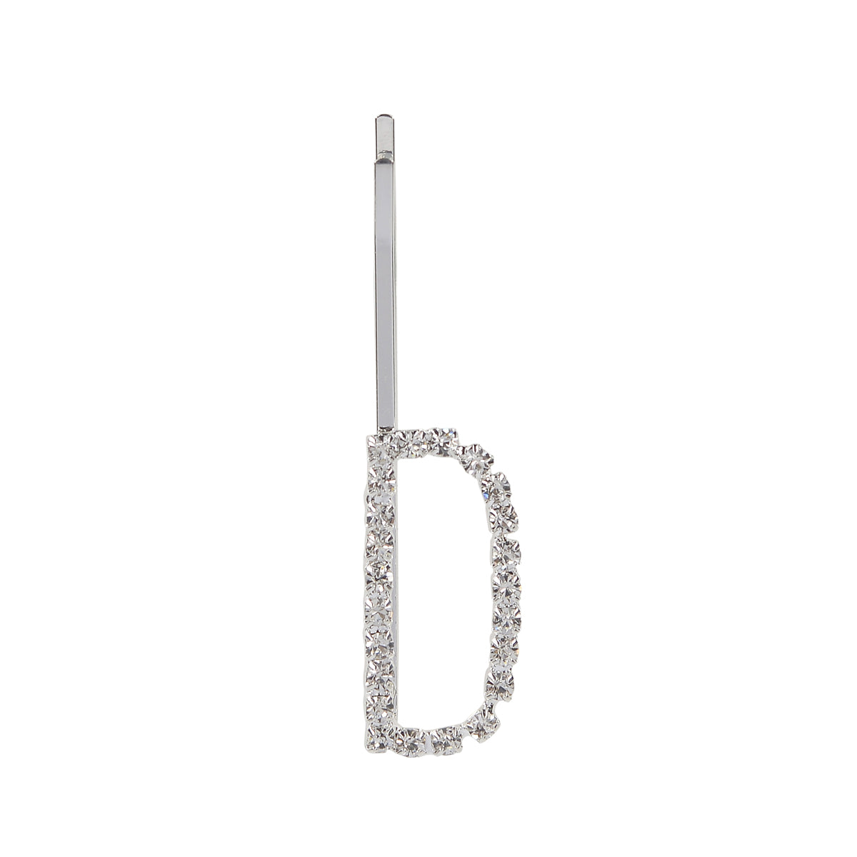 Letter D Bobby Pin - Silver