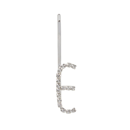 Letter E Bobby Pin - Silver