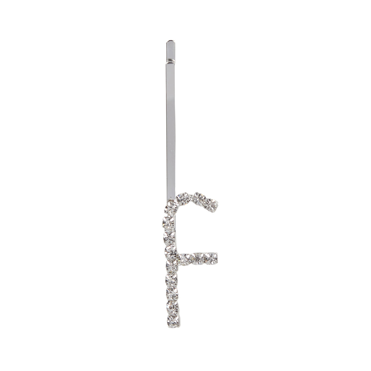 Letter F Bobby Pin - Silver