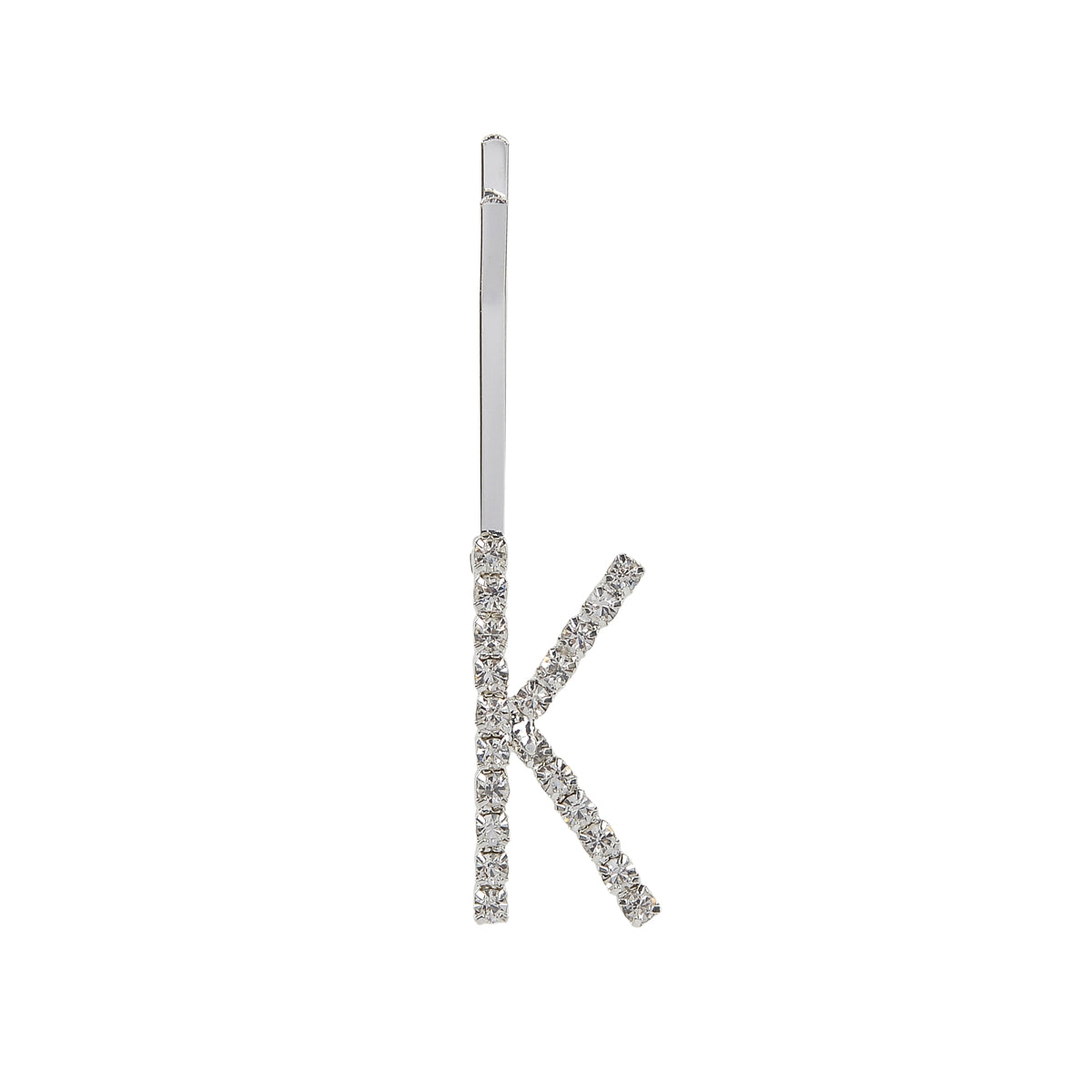 Letter K Bobby Pin - Silver