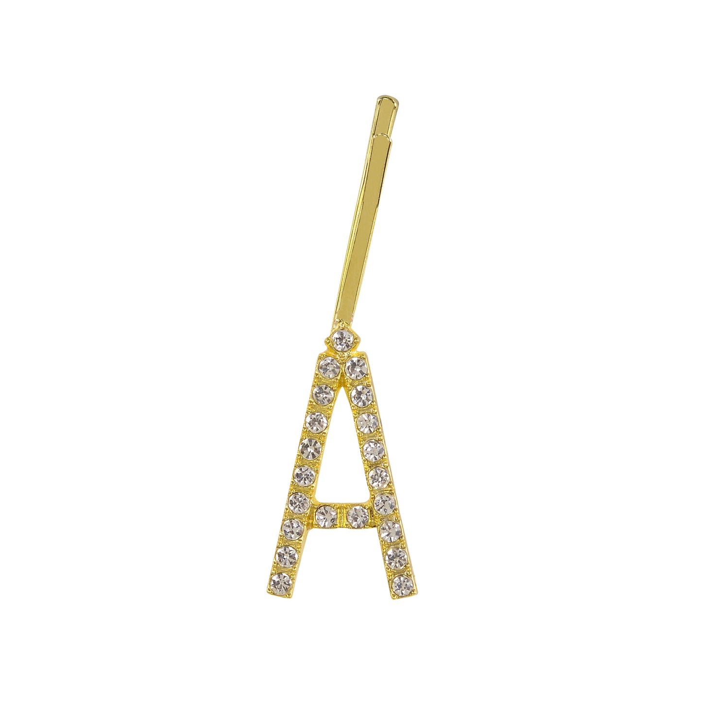 Letter A Bobby Pin - Gold