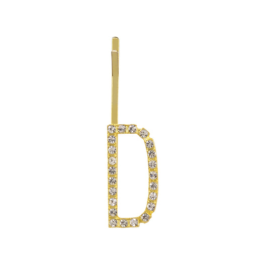 Letter D Bobby Pin - Gold