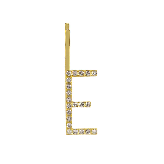 Letter E Bobby Pin - Gold