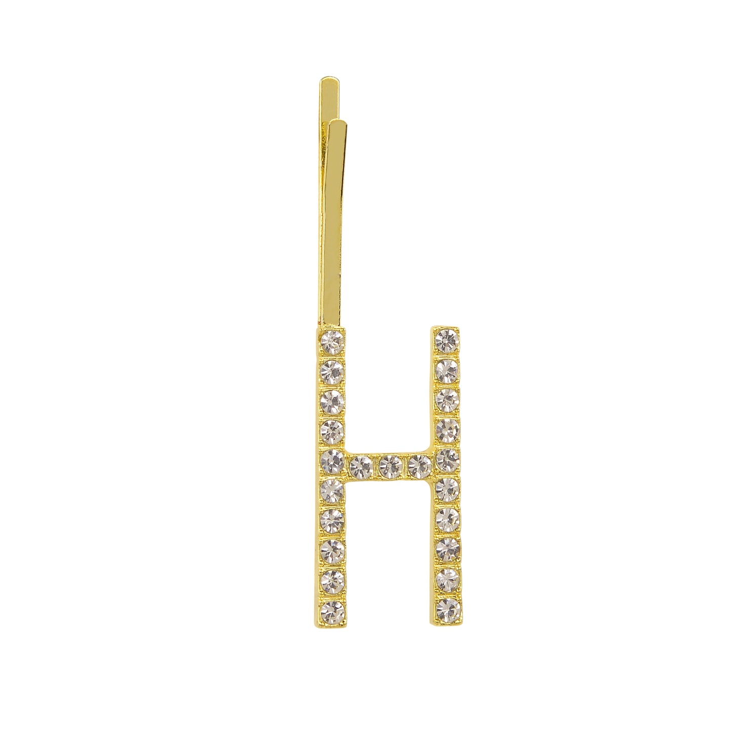 Letter H Bobby Pin - Gold