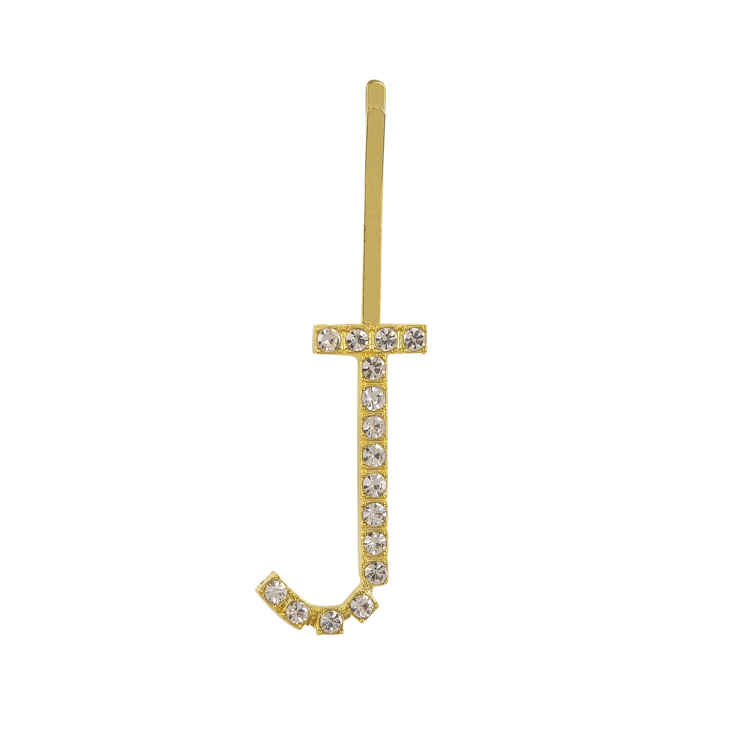 Letter J Bobby Pin - Gold