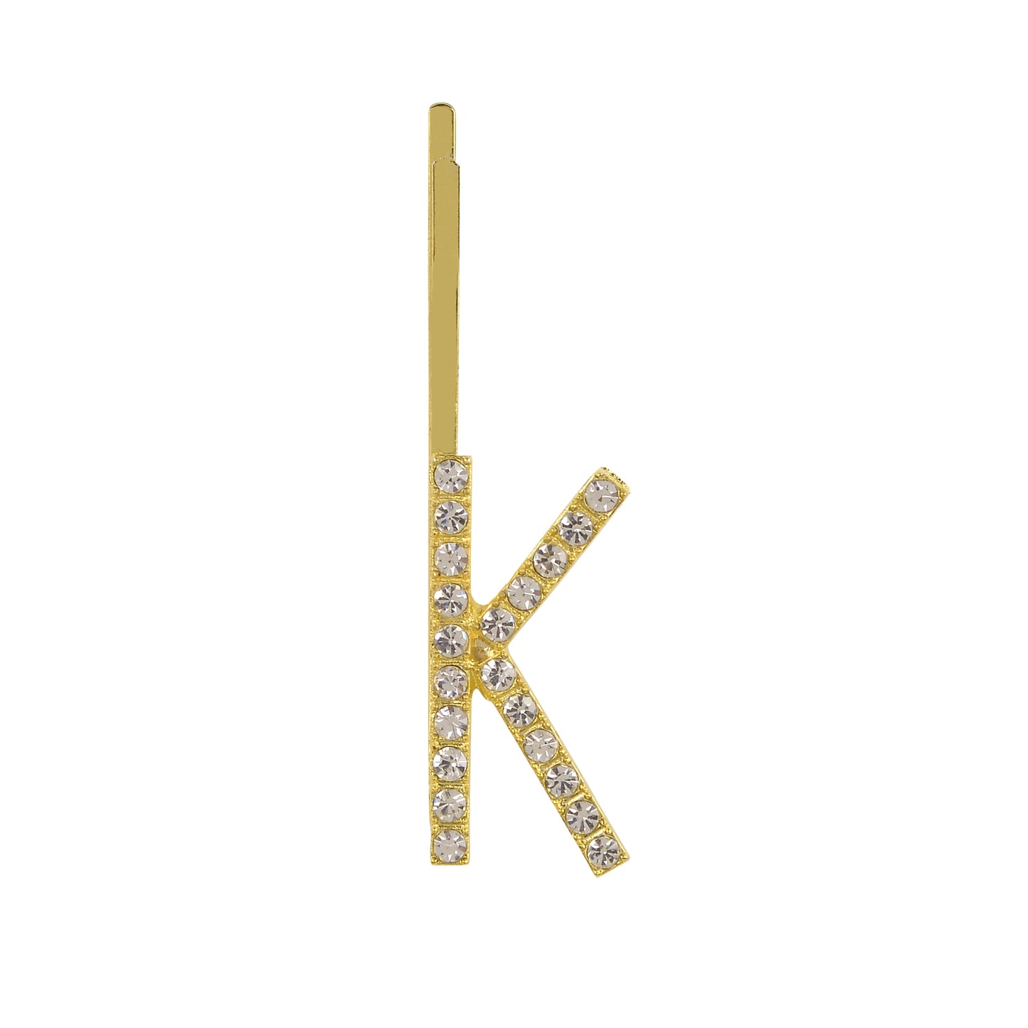 Letter K Bobby Pin - Gold