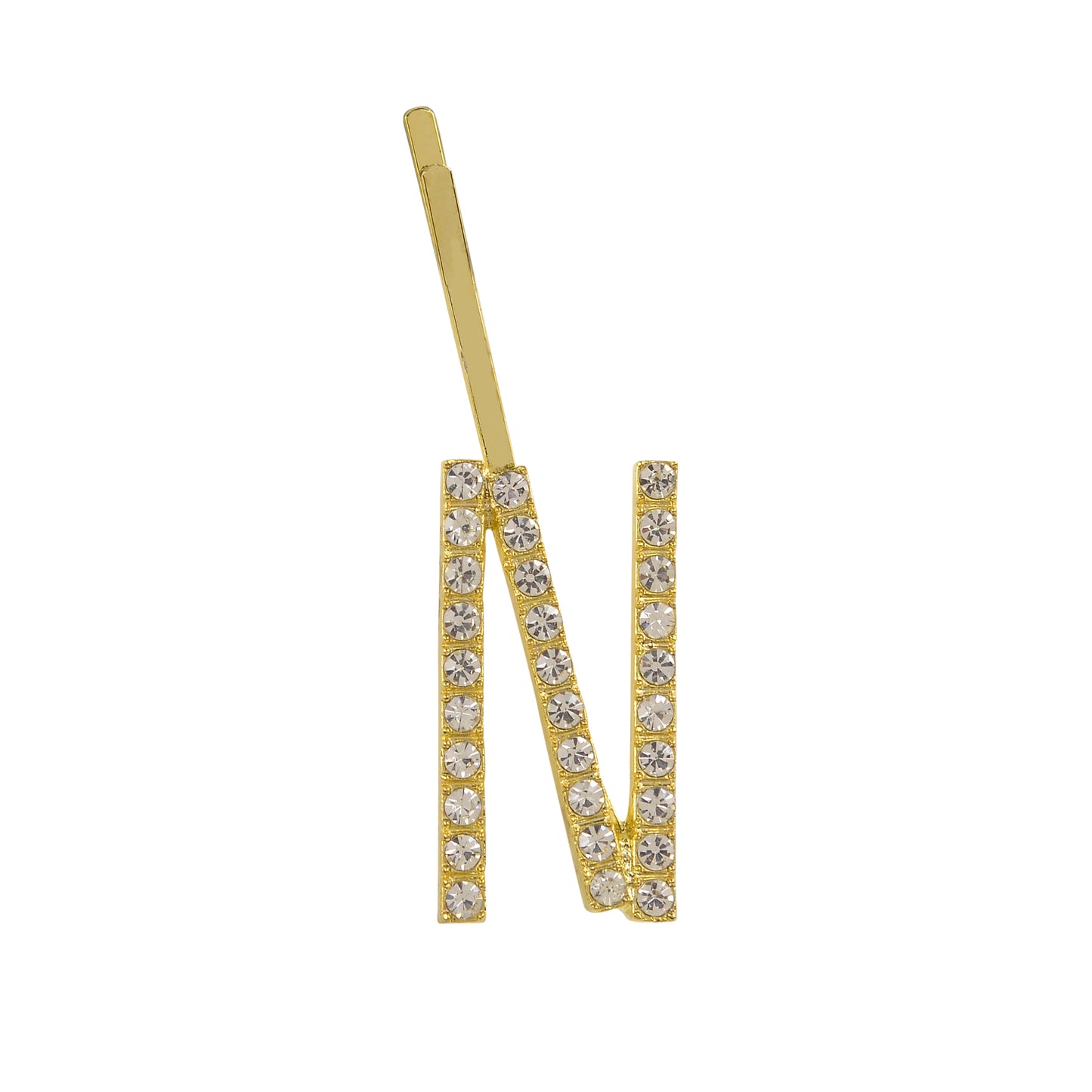 Letter N Bobby Pin - Gold