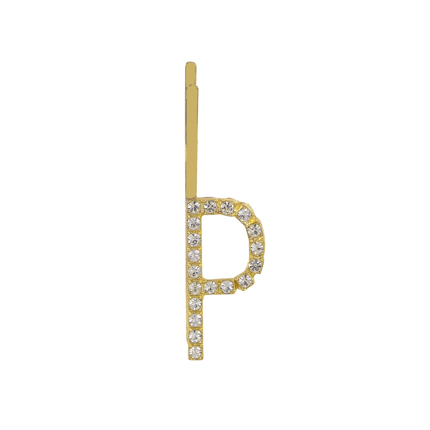 Letter P Bobby Pin - Gold