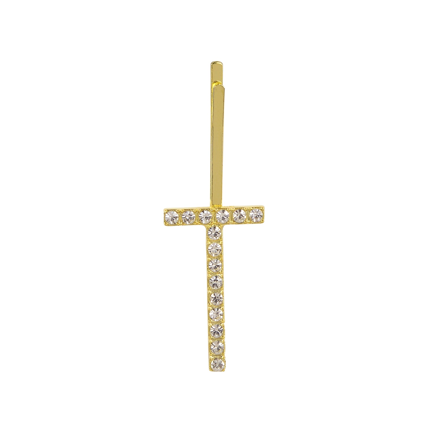 Letter T Bobby Pin - Gold