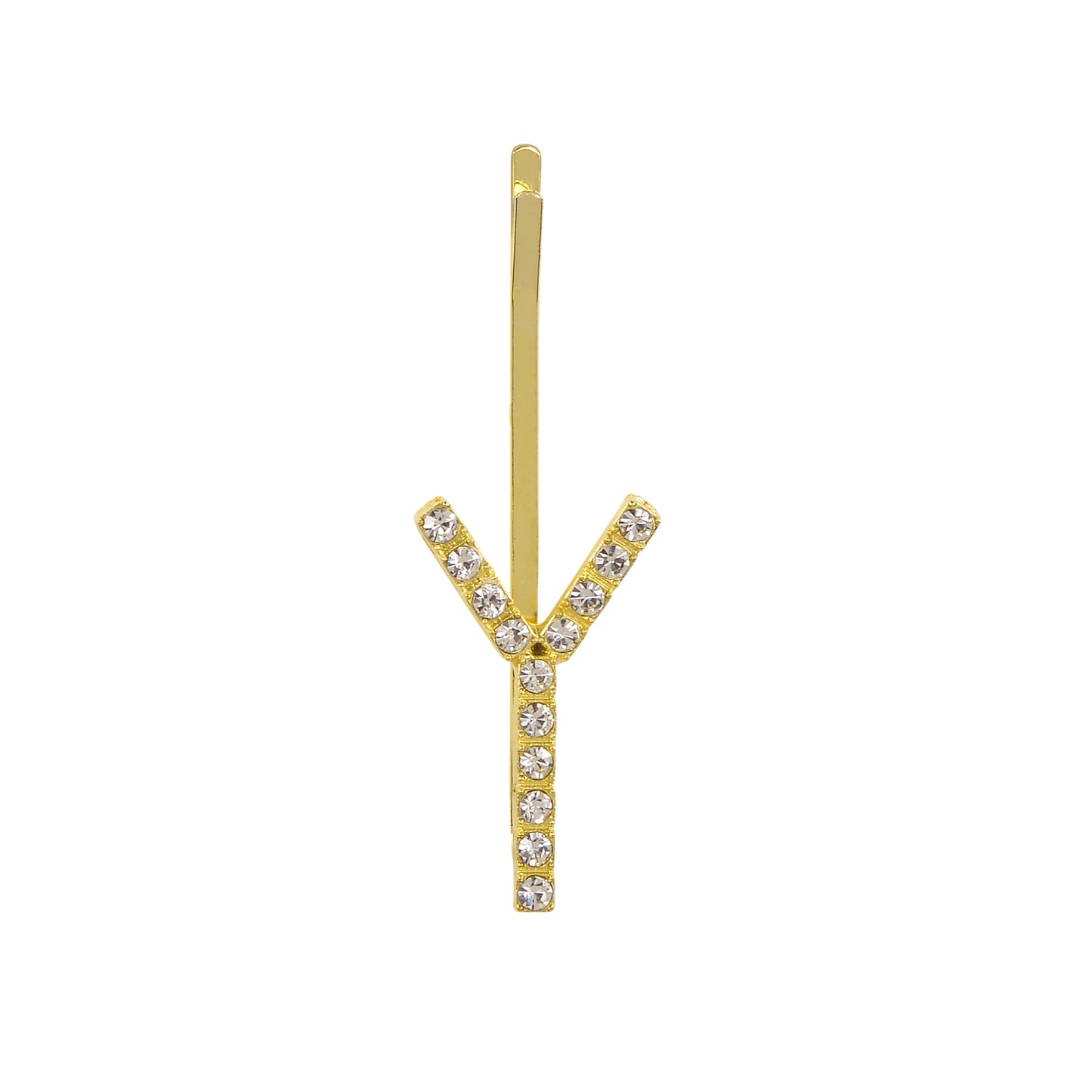 Letter Y Bobby Pin - Gold