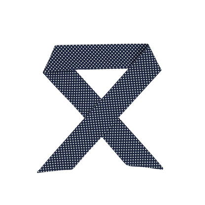 Abi Scarf - Navy With White Mini Spots