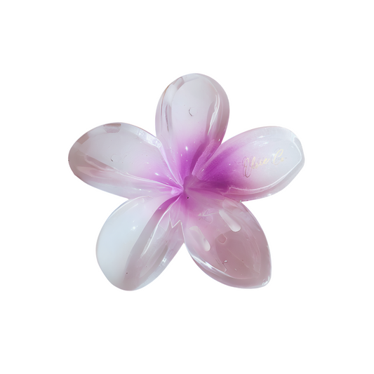 Purple Flower Claw Clip