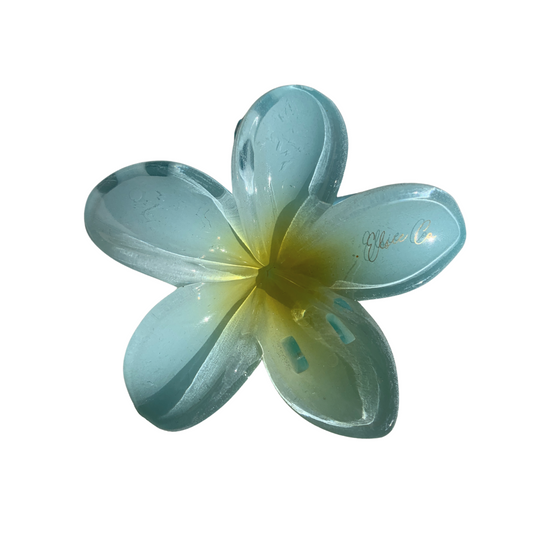 Blue Flower Claw Clip