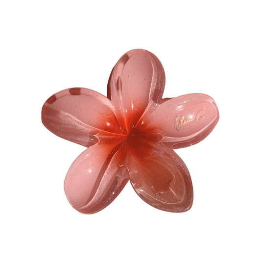 Pink Flower Claw Clip